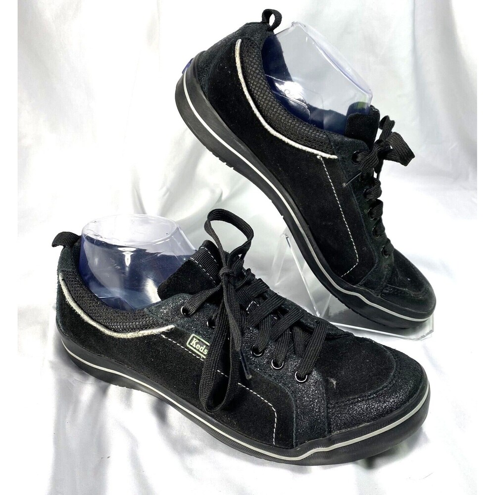 Keds Women's Sneakers Size 9 Black Soul/Black Canvas Silver Trim- Style# WH2764M